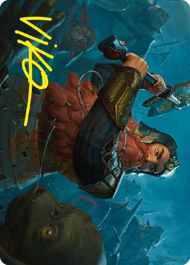 Image for Gimli, Counter of Kills Art Card (10/81) (Gold-Stamped Signature) (10) [Universes Beyond: The Lord of the Rings: Tales of Middle-earth] - Magic: The Gathering