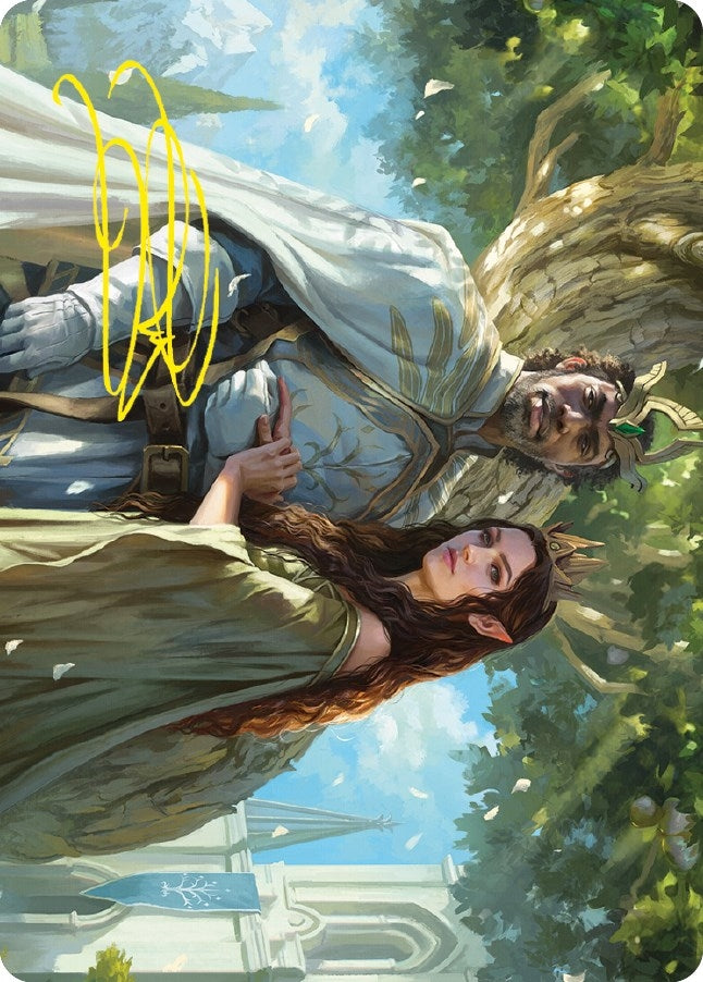 Image for Aragorn and Arwen, Wed Art Card (Gold-Stamped Signature) (33) [Universes Beyond: The Lord of the Rings: Tales of Middle-earth] - Magic: The Gathering
