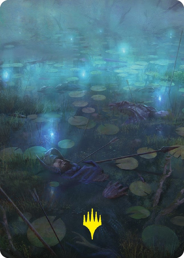 Image for The Dead Marshes Art Card (Gold-Stamped Signature) (79) [Universes Beyond: The Lord of the Rings: Tales of Middle-earth] - Magic: The Gathering