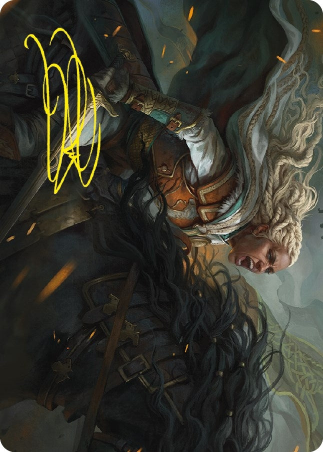 Eowyn, Fearless Knight Art Card (Gold-Stamped Signature) (15) [Art Series: Universes Beyond: The Lord of the Rings: Tales of Middle-earth]