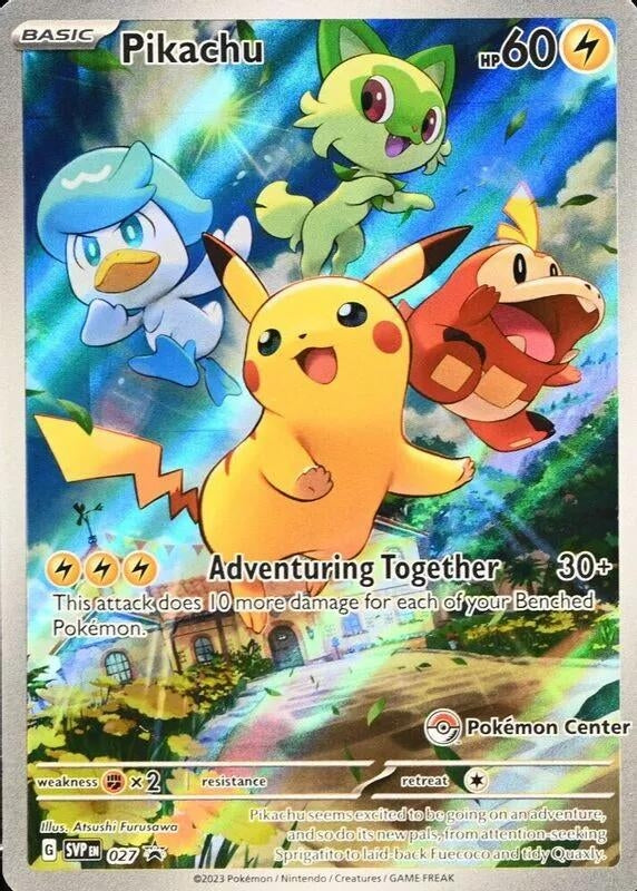 Image for Pikachu - 027 (Pokemon Center Exclusive) (027) [SV: Scarlet & Violet Promo Cards] - Pokemon