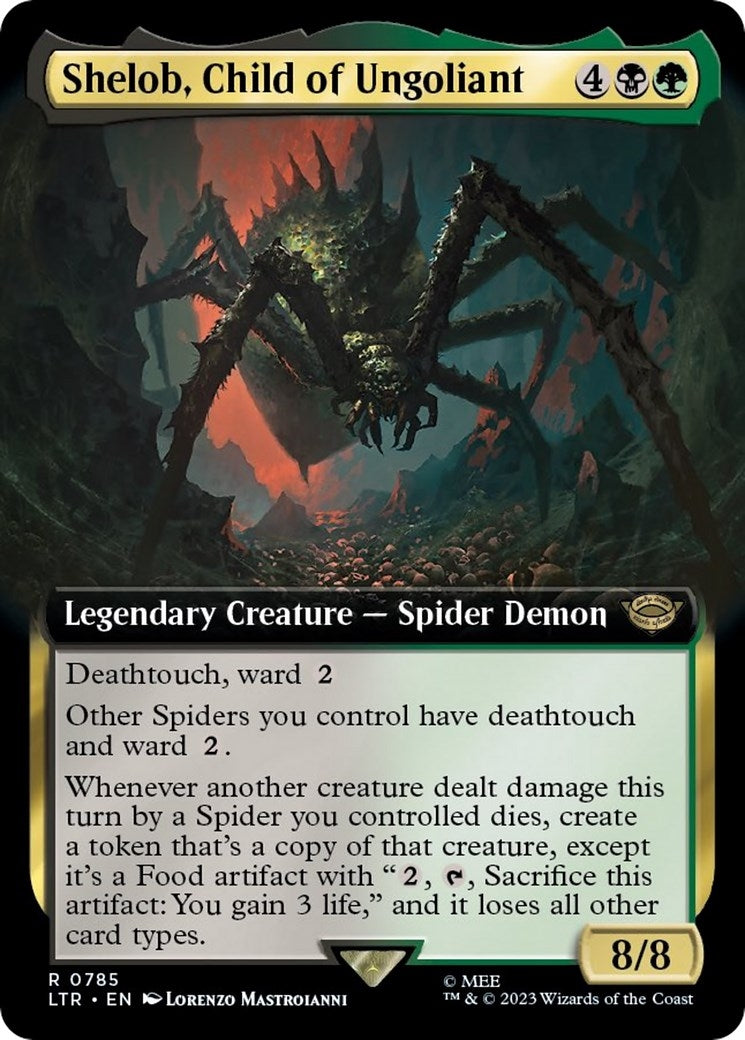Image for Shelob, Child of Ungoliant (Extended Art) (Surge Foil) (785) [Universes Beyond: The Lord of the Rings: Tales of Middle-earth] - Magic: The Gathering