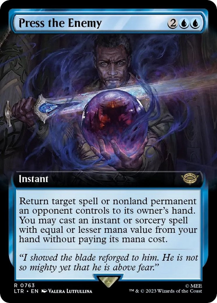 Image for Press the Enemy (Extended Art) (Surge Foil) (763) [Universes Beyond: The Lord of the Rings: Tales of Middle-earth] - Magic: The Gathering