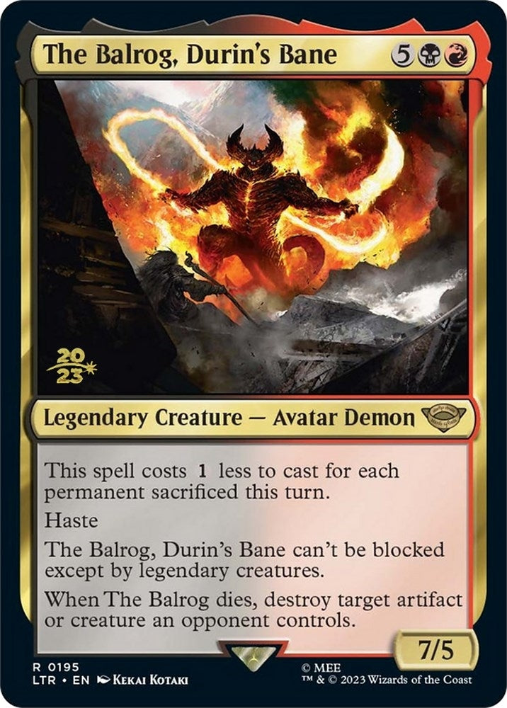 Image for The Balrog, Durin's Bane (195) [Prerelease Cards] - Magic: The Gathering