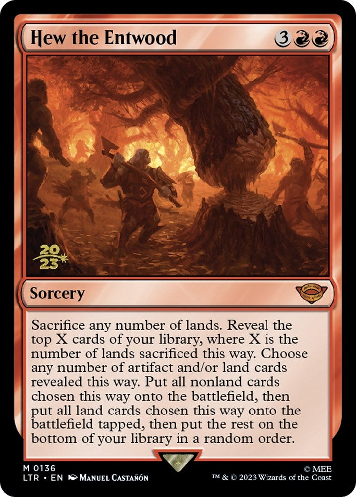 Image for Hew the Entwood (136) [Prerelease Cards] - Magic: The Gathering