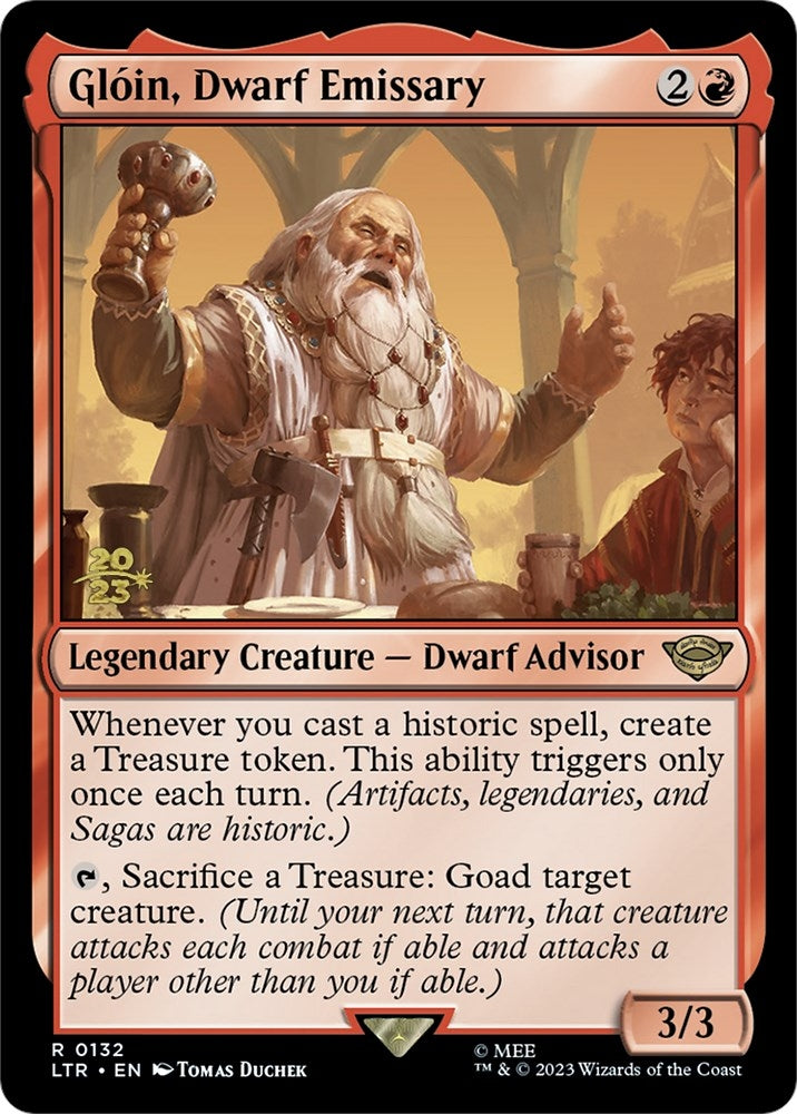 Image for Gloin, Dwarf Emissary (132) [Prerelease Cards] - Magic: The Gathering
