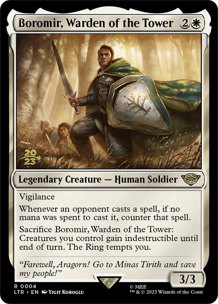 Image for Boromir, Warden of the Tower (4) [Prerelease Cards] - Magic: The Gathering