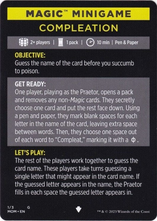 Image for Magic Minigame: Compleation (1) [March of the Machine] - Magic: The Gathering
