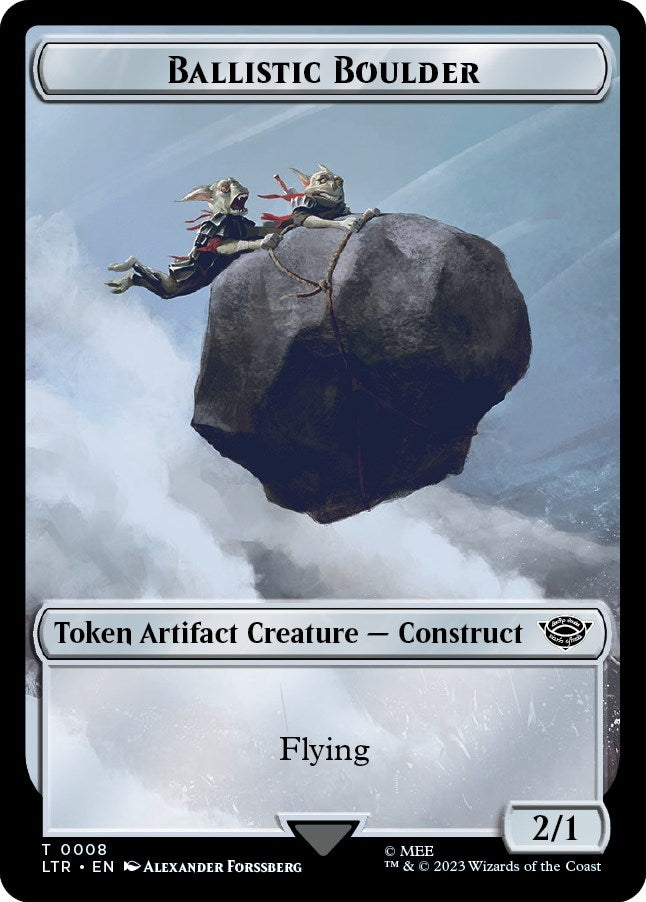 Image for Ballistic Boulder // Food (0009) Double-Sided Token (8 // 9) [Universes Beyond: The Lord of the Rings: Tales of Middle-earth] - Magic: The Gathering