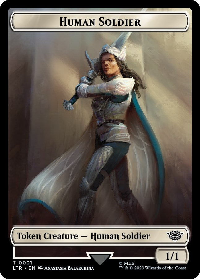 Image for Human Soldier (0001) // Food (0011) Double-Sided Token (1 // 11) [Universes Beyond: The Lord of the Rings: Tales of Middle-earth] - Magic: The Gathering