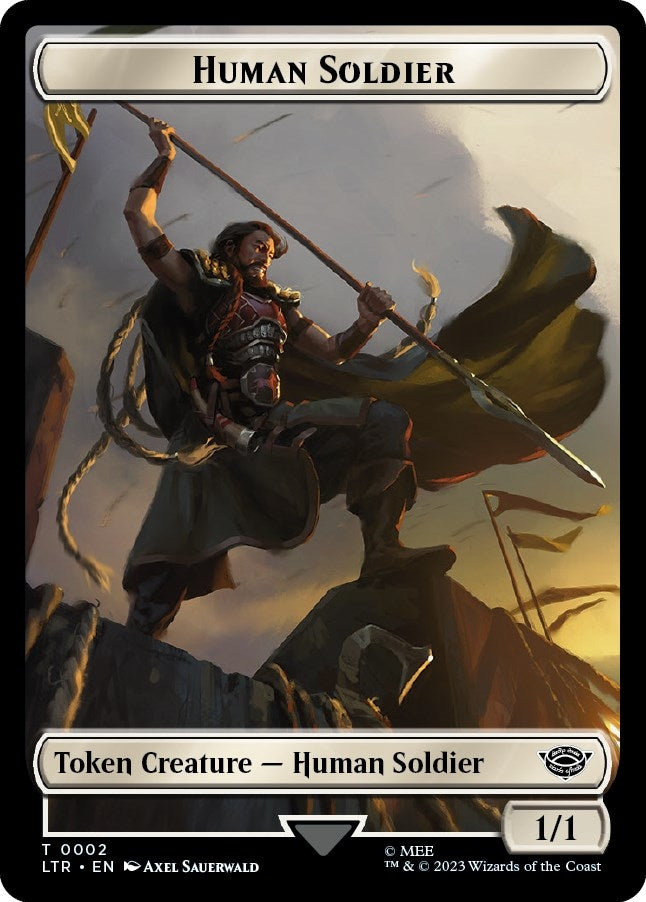 Image for Human Soldier (0002) // Food (0011) Double-Sided Token (2 // 11) [Universes Beyond: The Lord of the Rings: Tales of Middle-earth] - Magic: The Gathering
