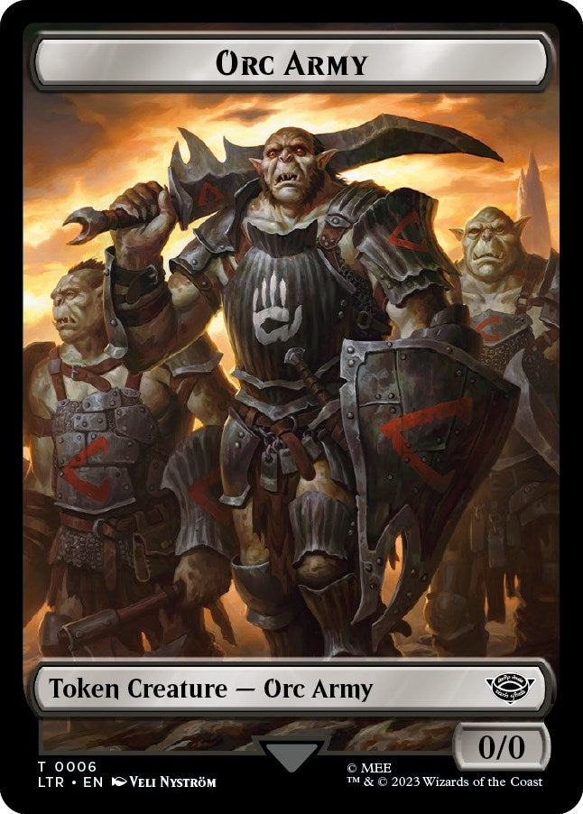 Image for Orc Army (0006) // Food (0010) Double-Sided Token (6 // 10) [Universes Beyond: The Lord of the Rings: Tales of Middle-earth] - Magic: The Gathering