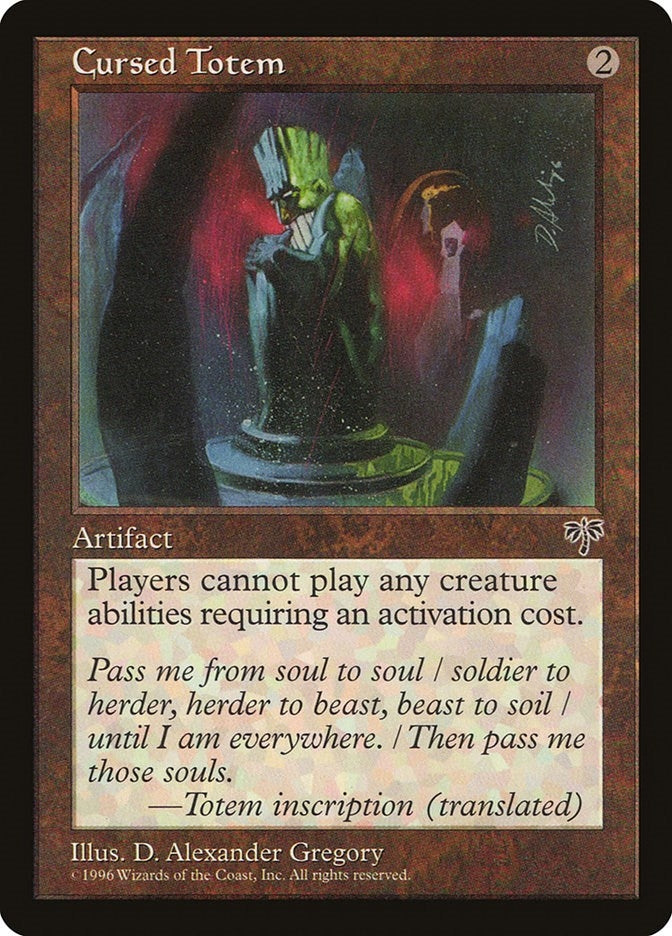 Image for Cursed Totem [Mirage] - Magic: The Gathering