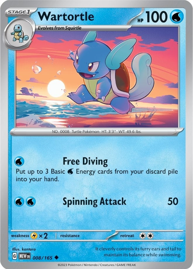 Image for Wartortle (008/165) [SV: Scarlet & Violet 151] - Pokemon