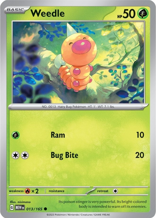Image for Weedle (013/165) [SV: Scarlet & Violet 151] - Pokemon