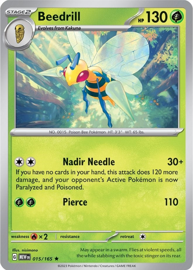 Image for Beedrill (015/165) [SV: Scarlet & Violet 151] - Pokemon