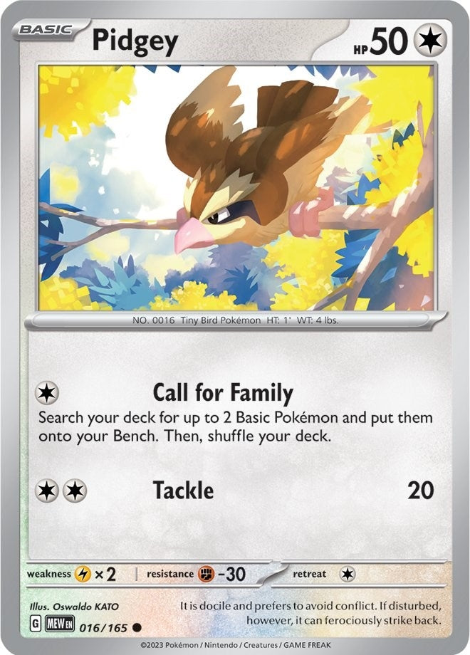 Image for Pidgey (016/165) [SV: Scarlet & Violet 151] - Pokemon