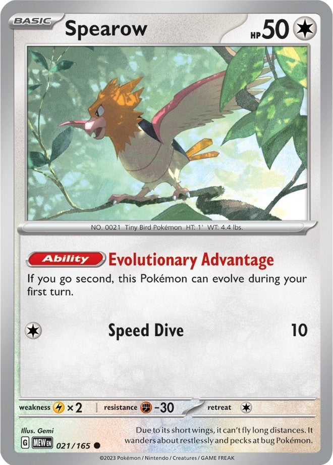 Image for Spearow (021/165) [SV: Scarlet & Violet 151] - Pokemon