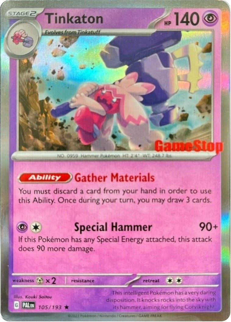 Image for Tinkaton - 105/193 (GameStop Exclusive) (105/193) [Miscellaneous Cards & Products] - Pokemon