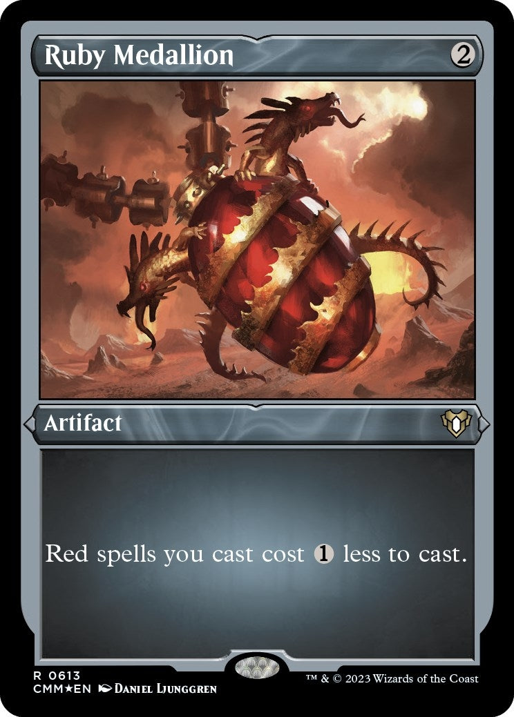 Image for Ruby Medallion (Foil Etched) (613) [Commander Masters] - Magic: The Gathering