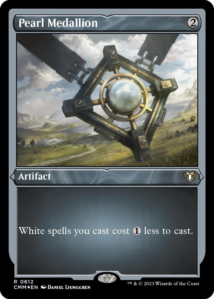 Image for Pearl Medallion (Foil Etched) (612) [Commander Masters] - Magic: The Gathering