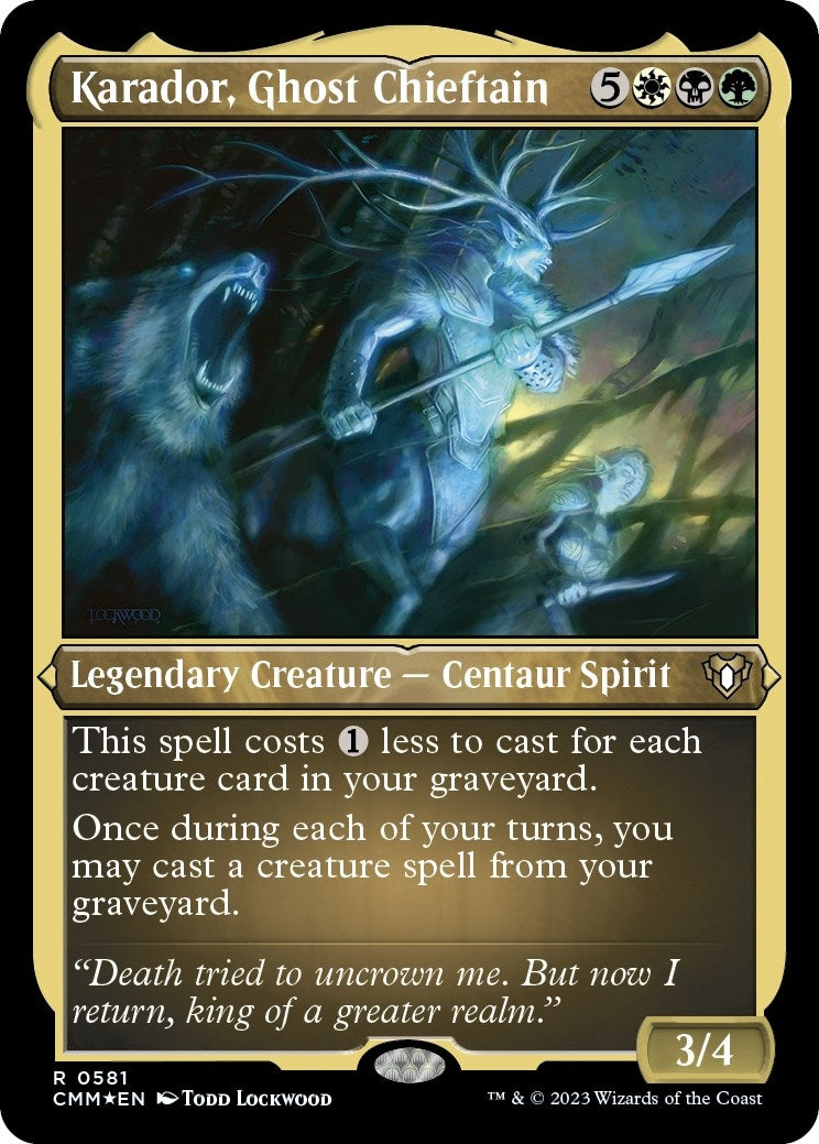 Image for Karador, Ghost Chieftain (Foil Etched) (581) [Commander Masters] - Magic: The Gathering