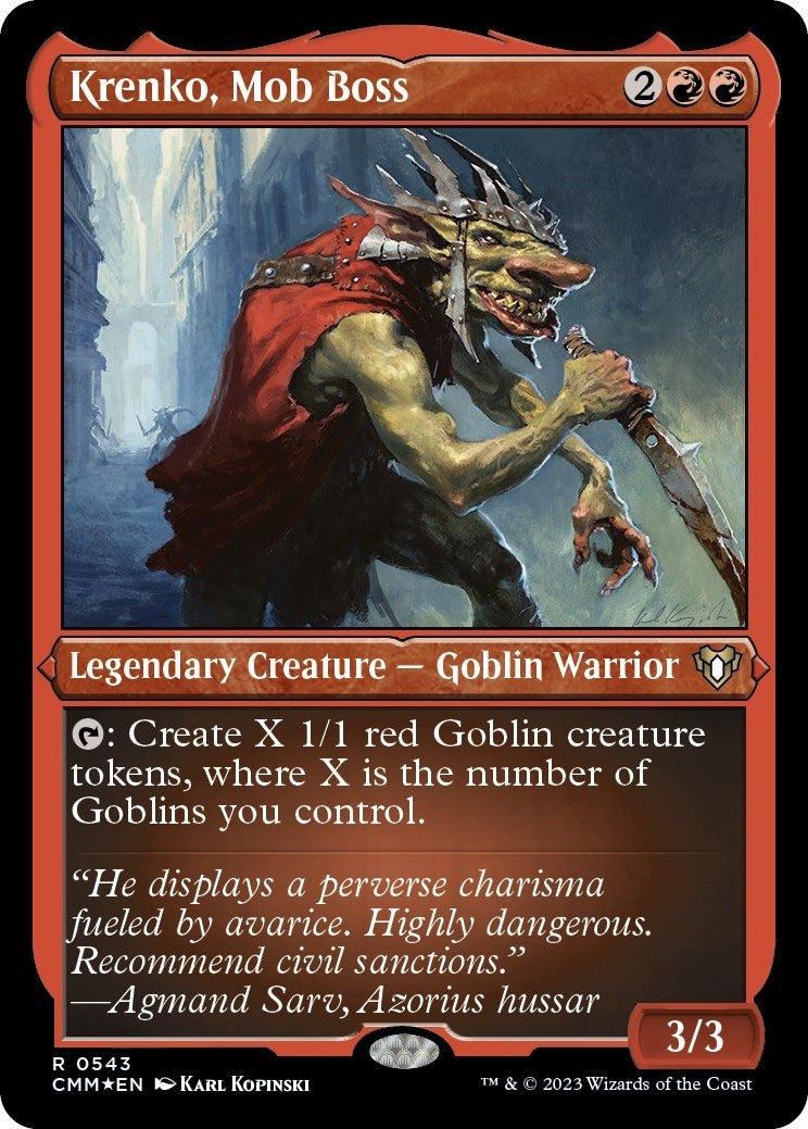 Image for Krenko, Mob Boss (Foil Etched) (543) [Commander Masters] - Magic: The Gathering