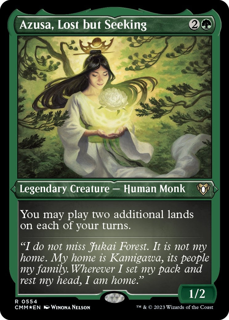 Image for Azusa, Lost but Seeking (Foil Etched) (554) [Commander Masters] - Magic: The Gathering