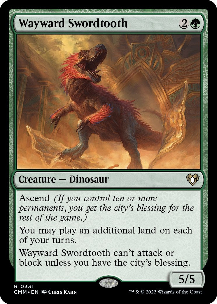 Wayward Swordtooth (331) [Commander Masters]