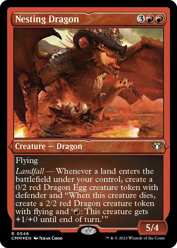 Image for Nesting Dragon (Foil Etched) (546) [Commander Masters] - Magic: The Gathering
