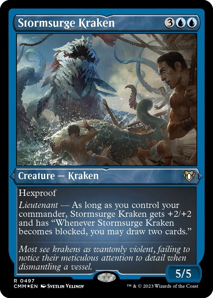 Image for Stormsurge Kraken (Foil Etched) (497) [Commander Masters] - Magic: The Gathering