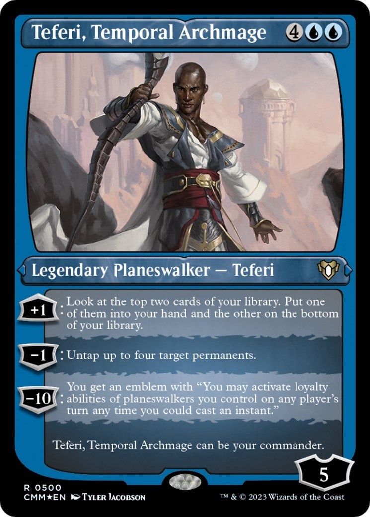 Image for Teferi, Temporal Archmage (Foil Etched) (500) [Commander Masters] - Magic: The Gathering