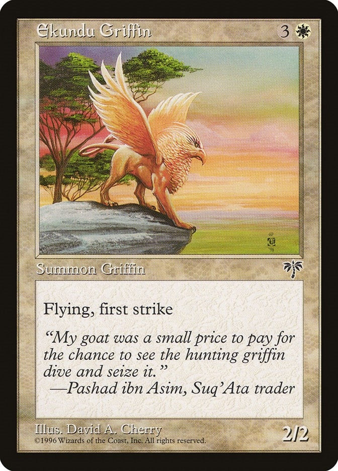Image for Ekundu Griffin [Mirage] - Magic: The Gathering