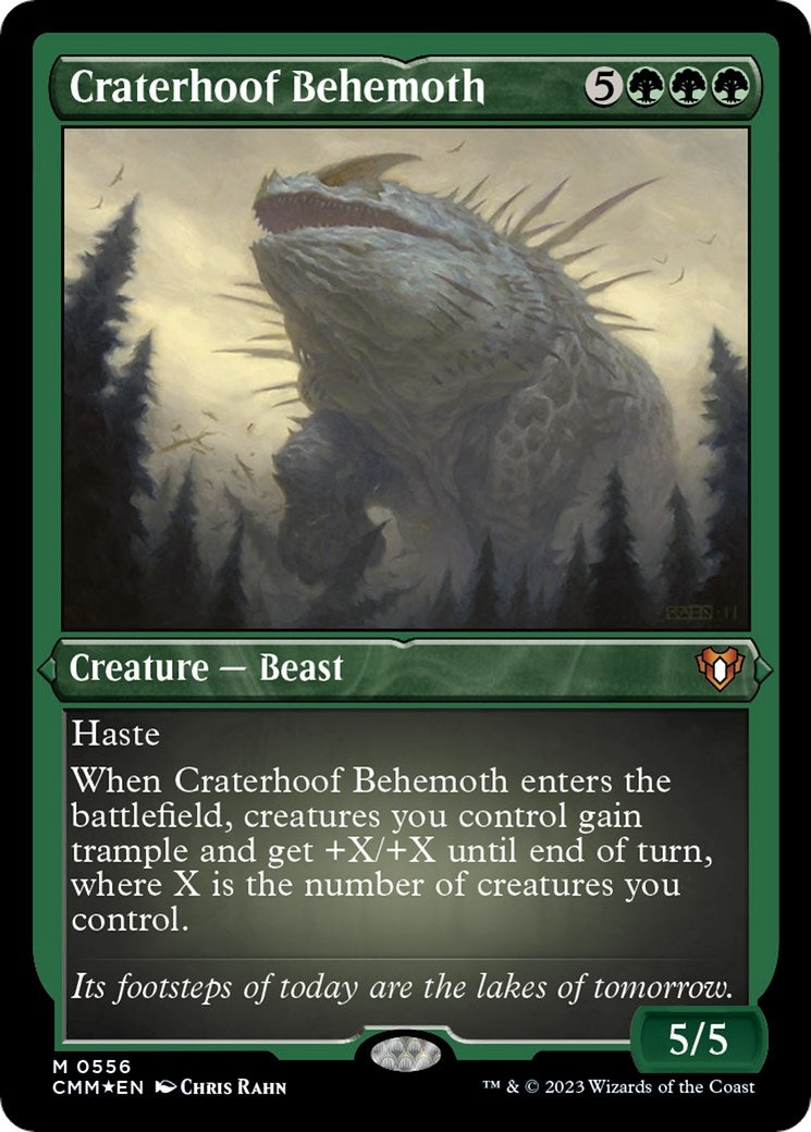 Craterhoof Behemoth (Foil Etched) (556) [Commander Masters]