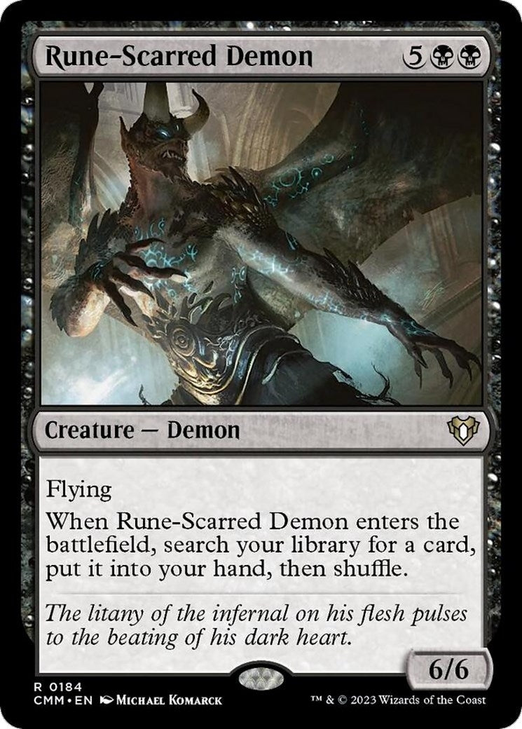 Image for Rune-Scarred Demon (184) [Commander Masters] - Magic: The Gathering
