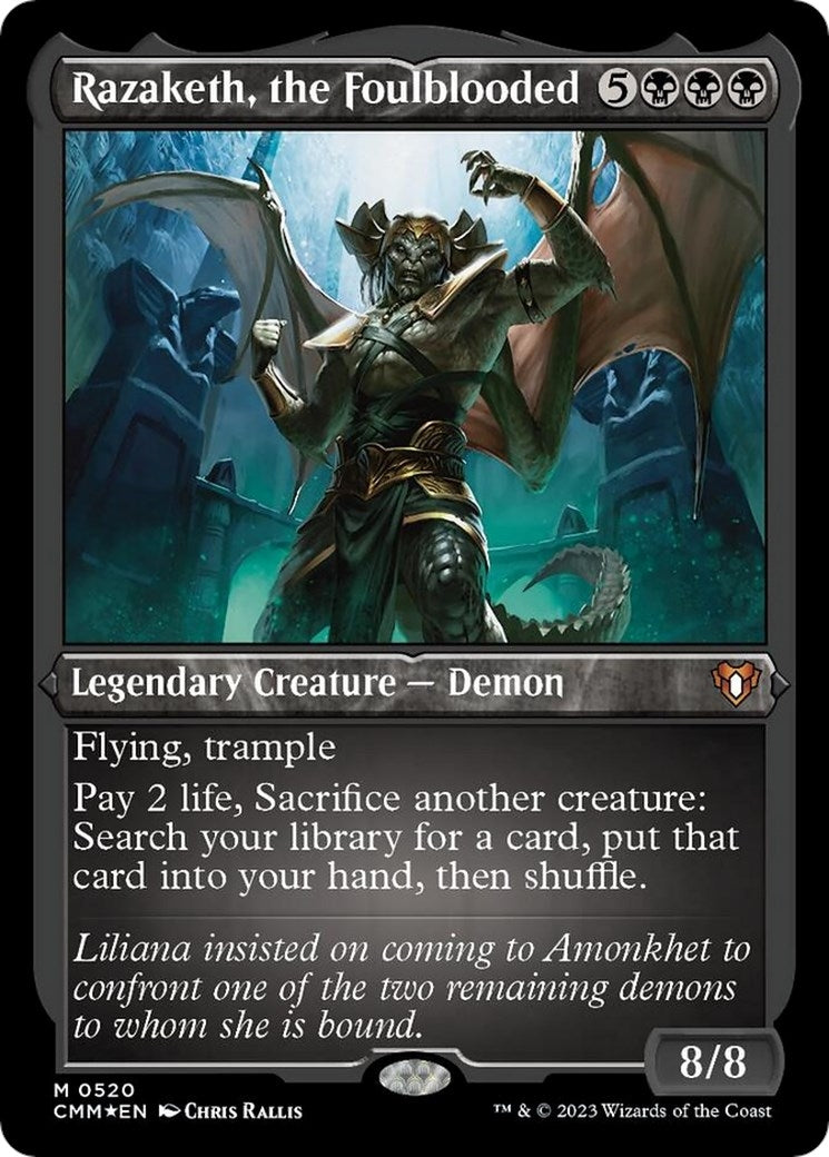 Image for Razaketh, the Foulblooded (Foil Etched) (520) [Commander Masters] - Magic: The Gathering