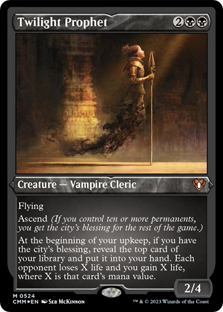 Image for Twilight Prophet (Foil Etched) (524) [Commander Masters] - Magic: The Gathering