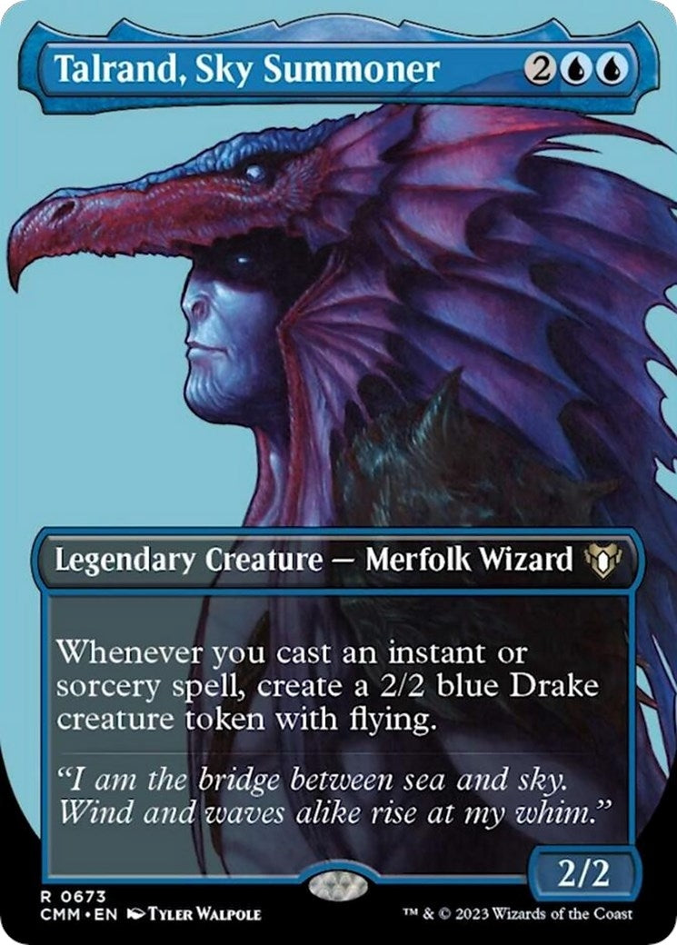 Image for Talrand, Sky Summoner (Borderless) (673) [Commander Masters] - Magic: The Gathering