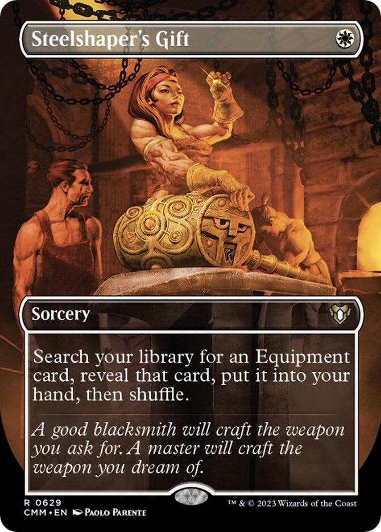 Image for Steelshaper's Gift (Borderless) (629) [Commander Masters] - Magic: The Gathering