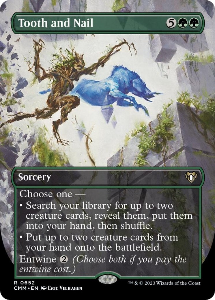 Image for Tooth and Nail (Borderless) (652) [Commander Masters] - Magic: The Gathering