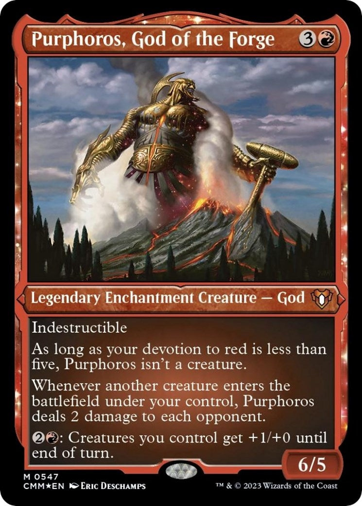 Image for Purphoros, God of the Forge (Foil Etched) (547) [Commander Masters] - Magic: The Gathering