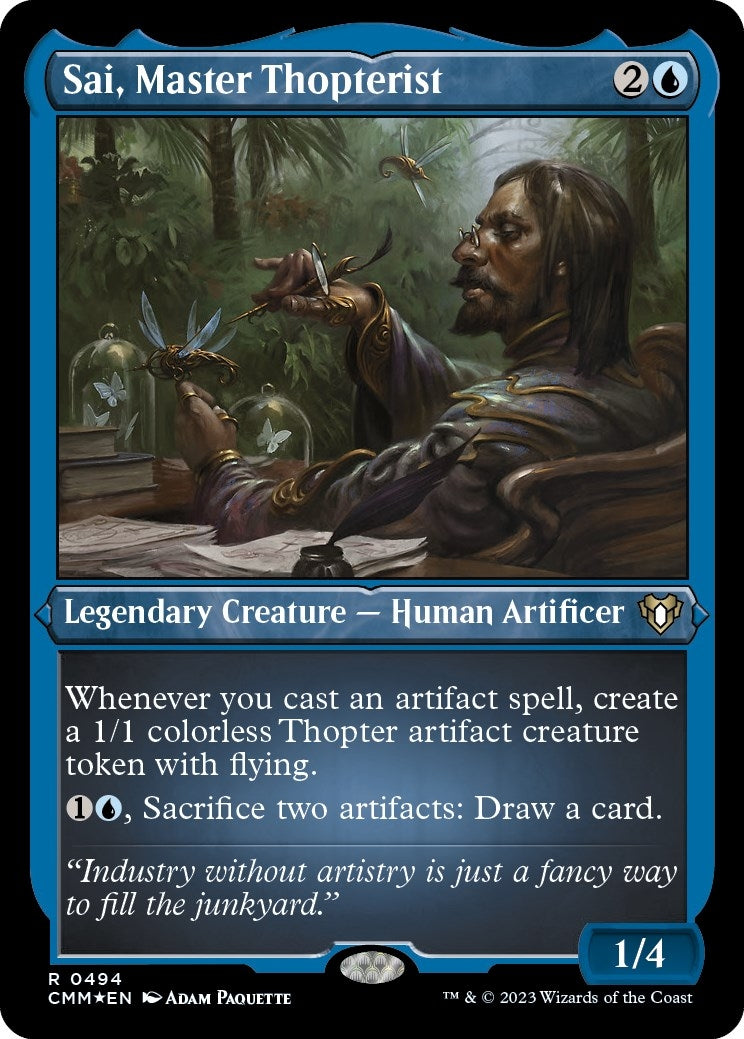 Image for Sai, Master Thopterist (Foil Etched) (494) [Commander Masters] - Magic: The Gathering