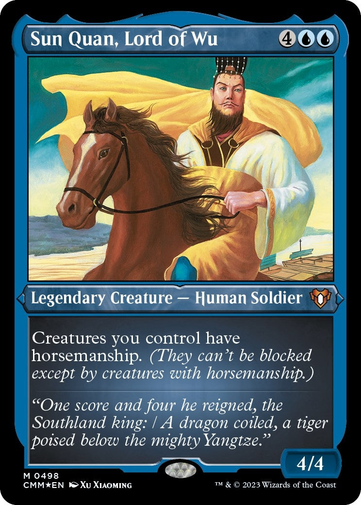 Image for Sun Quan, Lord of Wu (Foil Etched) (498) [Commander Masters] - Magic: The Gathering