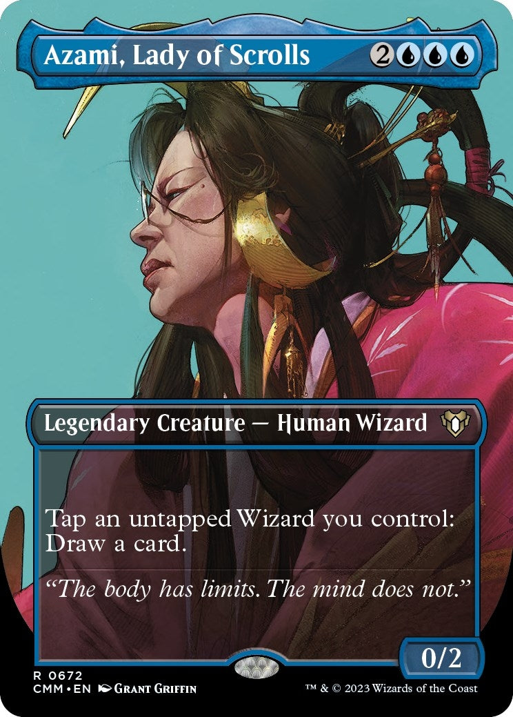 Image for Azami, Lady of Scrolls (Borderless) (672) [Commander Masters] - Magic: The Gathering