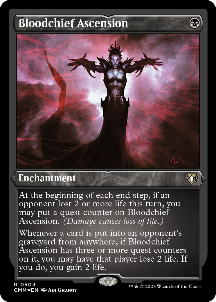 Bloodchief Ascension (Foil Etched) (504) [Commander Masters]
