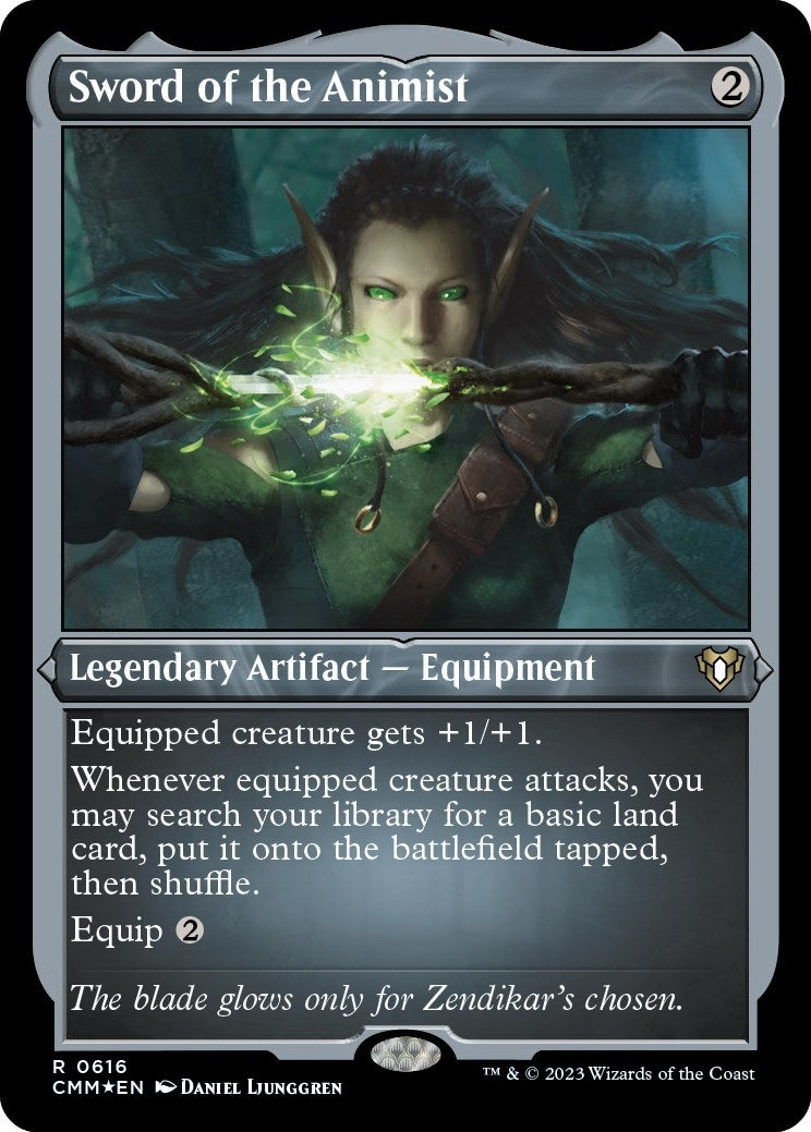 Image for Sword of the Animist (Foil Etched) (616) [Commander Masters] - Magic: The Gathering