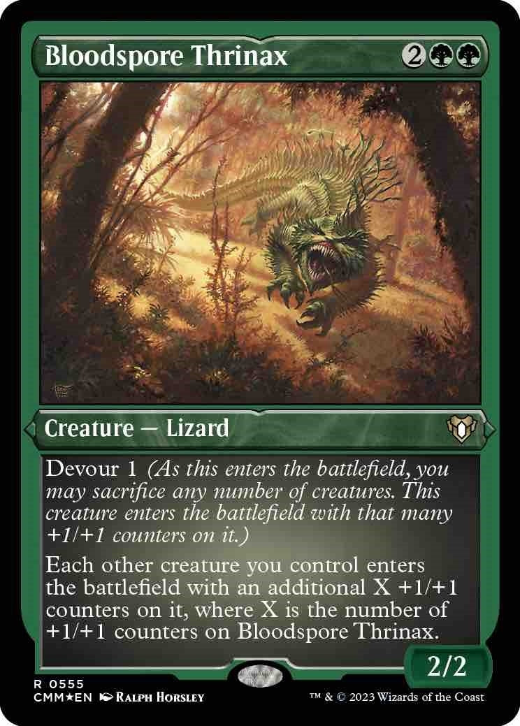 Image for Bloodspore Thrinax (Foil Etched) (555) [Commander Masters] - Magic: The Gathering