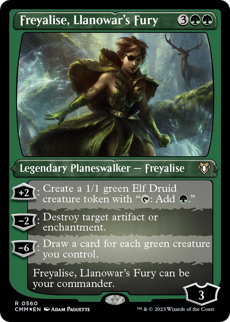 Image for Freyalise, Llanowar's Fury (Foil Etched) (560) [Commander Masters] - Magic: The Gathering