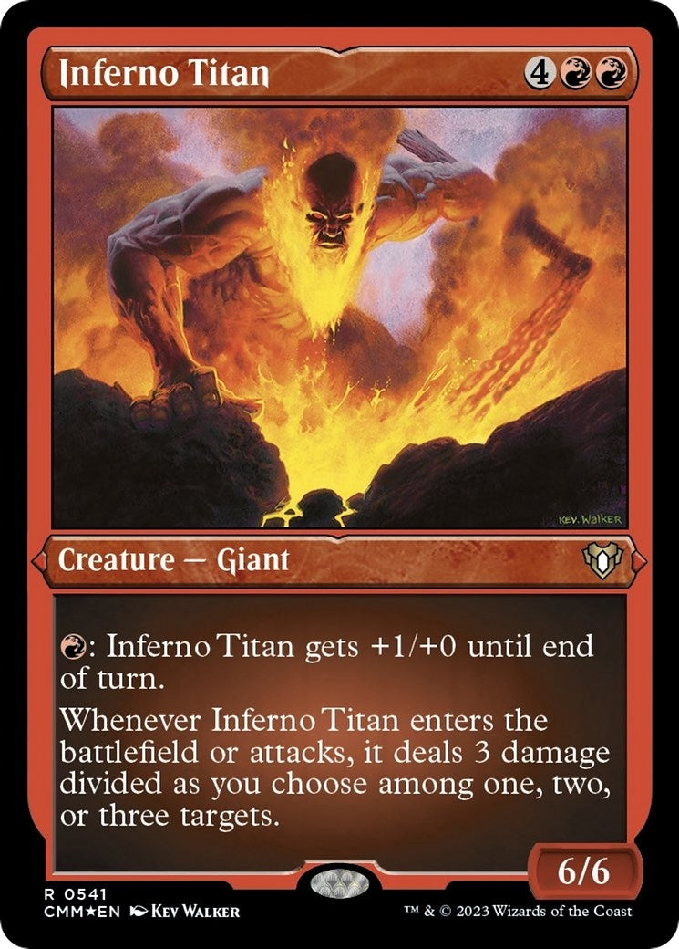 Image for Inferno Titan (Foil Etched) (541) [Commander Masters] - Magic: The Gathering