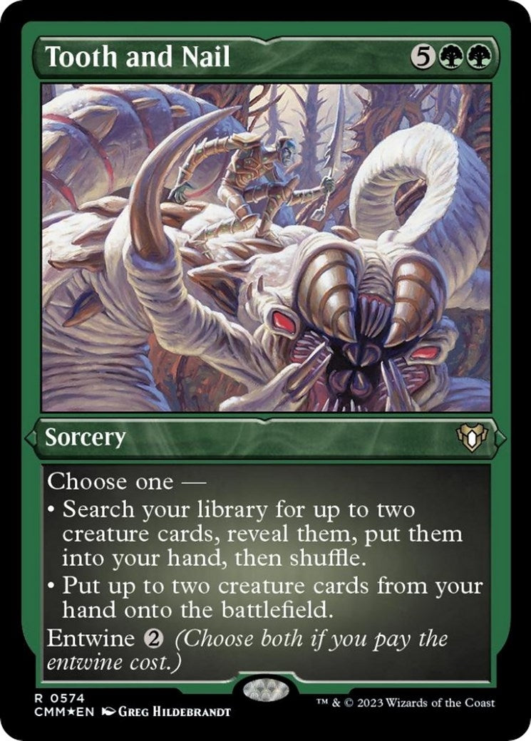 Image for Tooth and Nail (Foil Etched) (574) [Commander Masters] - Magic: The Gathering